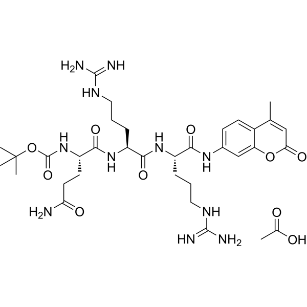 Boc-Gln-Arg-Arg-AMC acetate 2223665-74-3